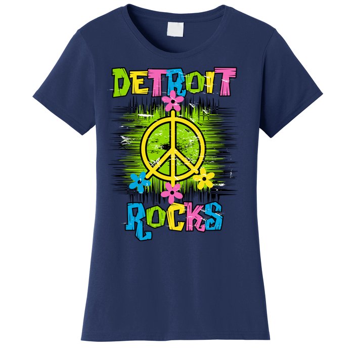 Detroit Rocks Peace Women's T-Shirt