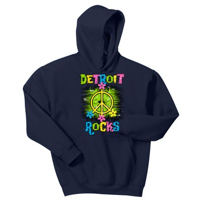 Detroit Rocks Peace Kids Hoodie