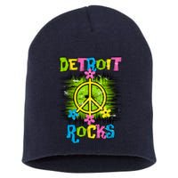 Detroit Rocks Peace Short Acrylic Beanie