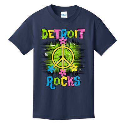 Detroit Rocks Peace Kids T-Shirt