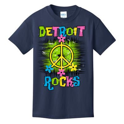 Detroit Rocks Peace Kids T-Shirt