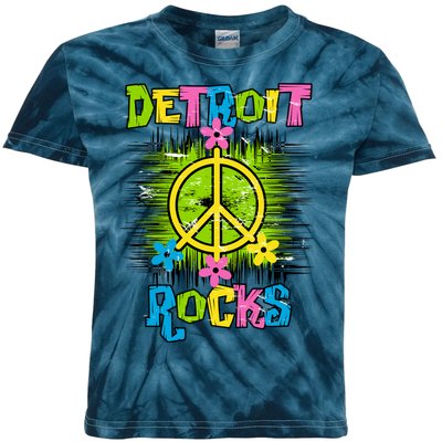 Detroit Rocks Peace Kids Tie-Dye T-Shirt