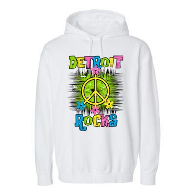 Detroit Rocks Peace Garment-Dyed Fleece Hoodie