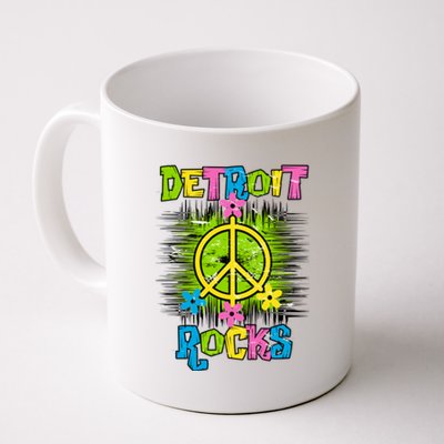 Detroit Rocks Peace Coffee Mug