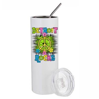 Detroit Rocks Peace Stainless Steel Tumbler