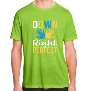 Down Right Perfect For Down Syndrome Awareness Gift Adult ChromaSoft Performance T-Shirt