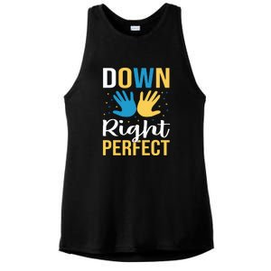 Down Right Perfect For Down Syndrome Awareness Gift Ladies PosiCharge Tri-Blend Wicking Tank