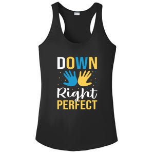 Down Right Perfect For Down Syndrome Awareness Gift Ladies PosiCharge Competitor Racerback Tank