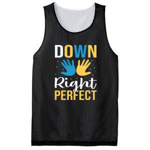 Down Right Perfect For Down Syndrome Awareness Gift Mesh Reversible Basketball Jersey Tank