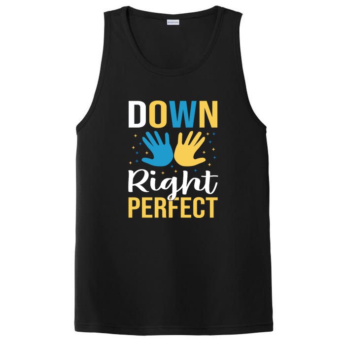 Down Right Perfect For Down Syndrome Awareness Gift PosiCharge Competitor Tank