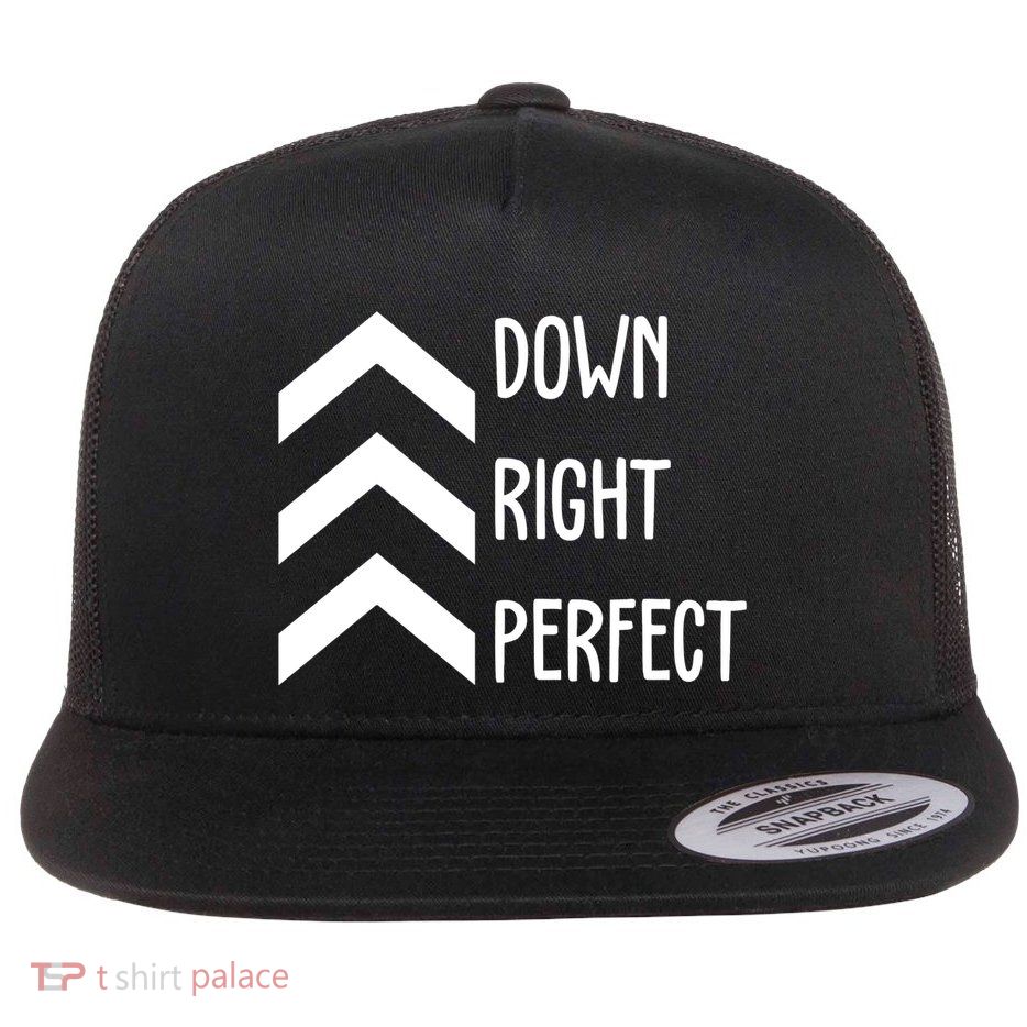 Down Right Perfect Down Syndrome Awareness Flat Bill Trucker Hat