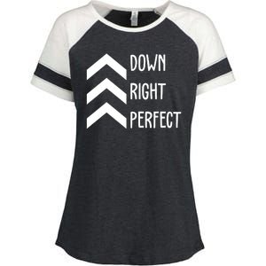 Down Right Perfect Down Syndrome Awareness Enza Ladies Jersey Colorblock Tee