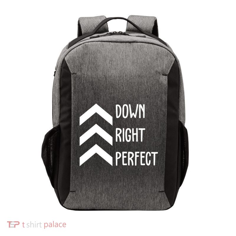 Down Right Perfect Down Syndrome Awareness Vector Backpack