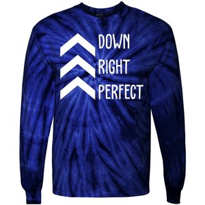 Down Right Perfect Down Syndrome Awareness Tie-Dye Long Sleeve Shirt