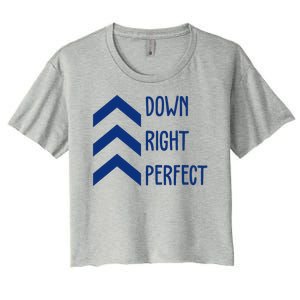 Down Right Perfect Down Syndrome Awareness Women's Crop Top Tee