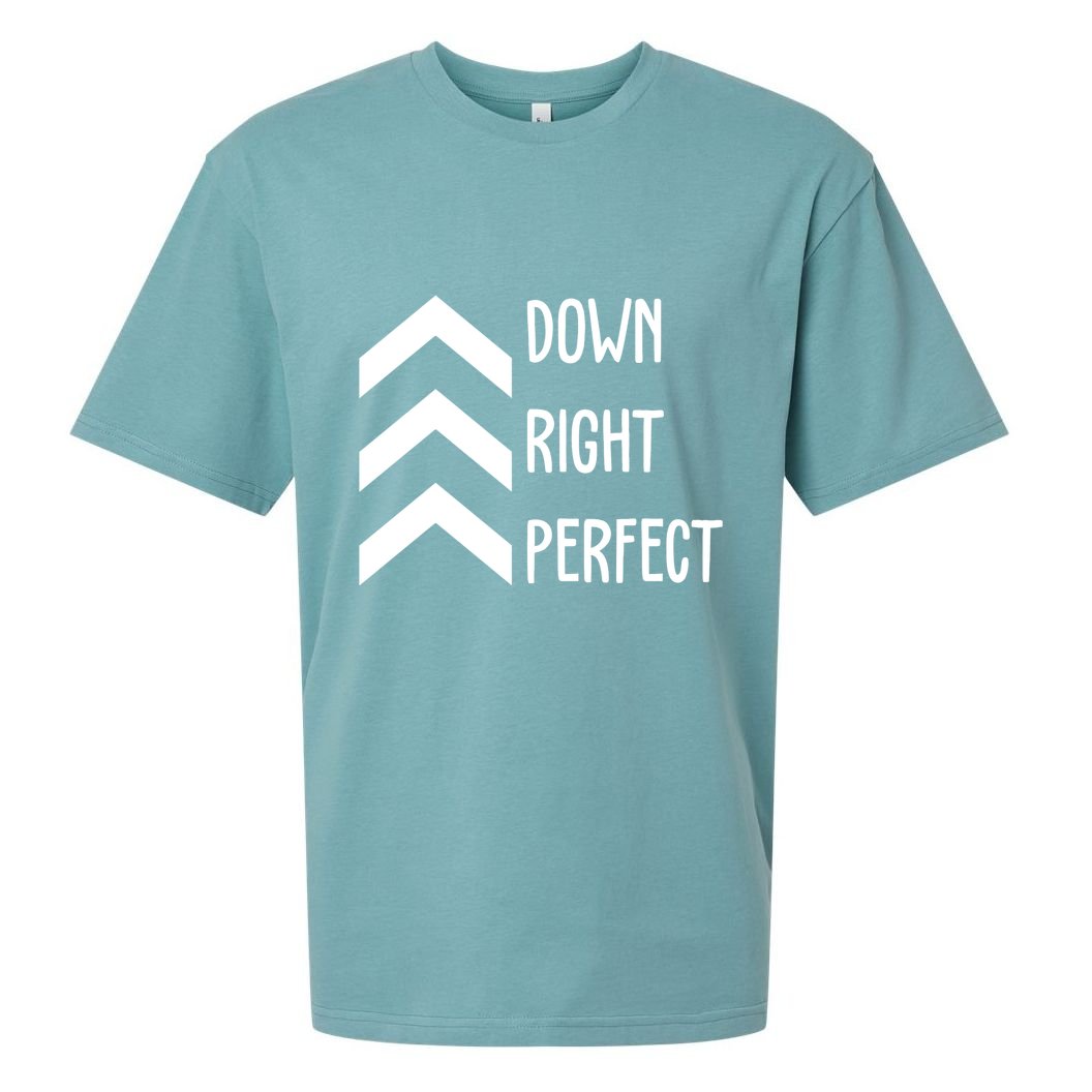 Down Right Perfect Down Syndrome Awareness Sueded Cloud Jersey T-Shirt