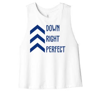 Down Right Perfect Down Syndrome Awareness Women's Racerback Cropped Tank