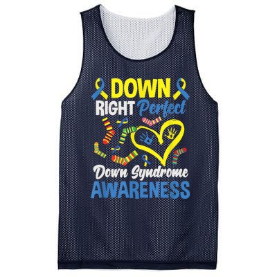 Down Right Perfect Down Syndrome Awareness Mesh Reversible Basketball Jersey Tank