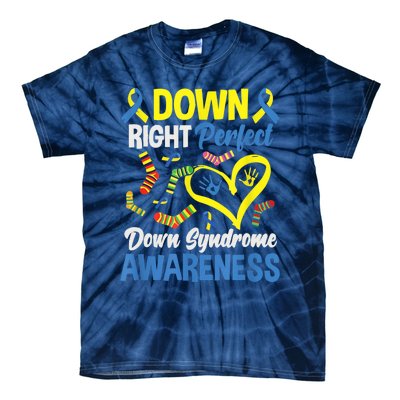 Down Right Perfect Down Syndrome Awareness Tie-Dye T-Shirt