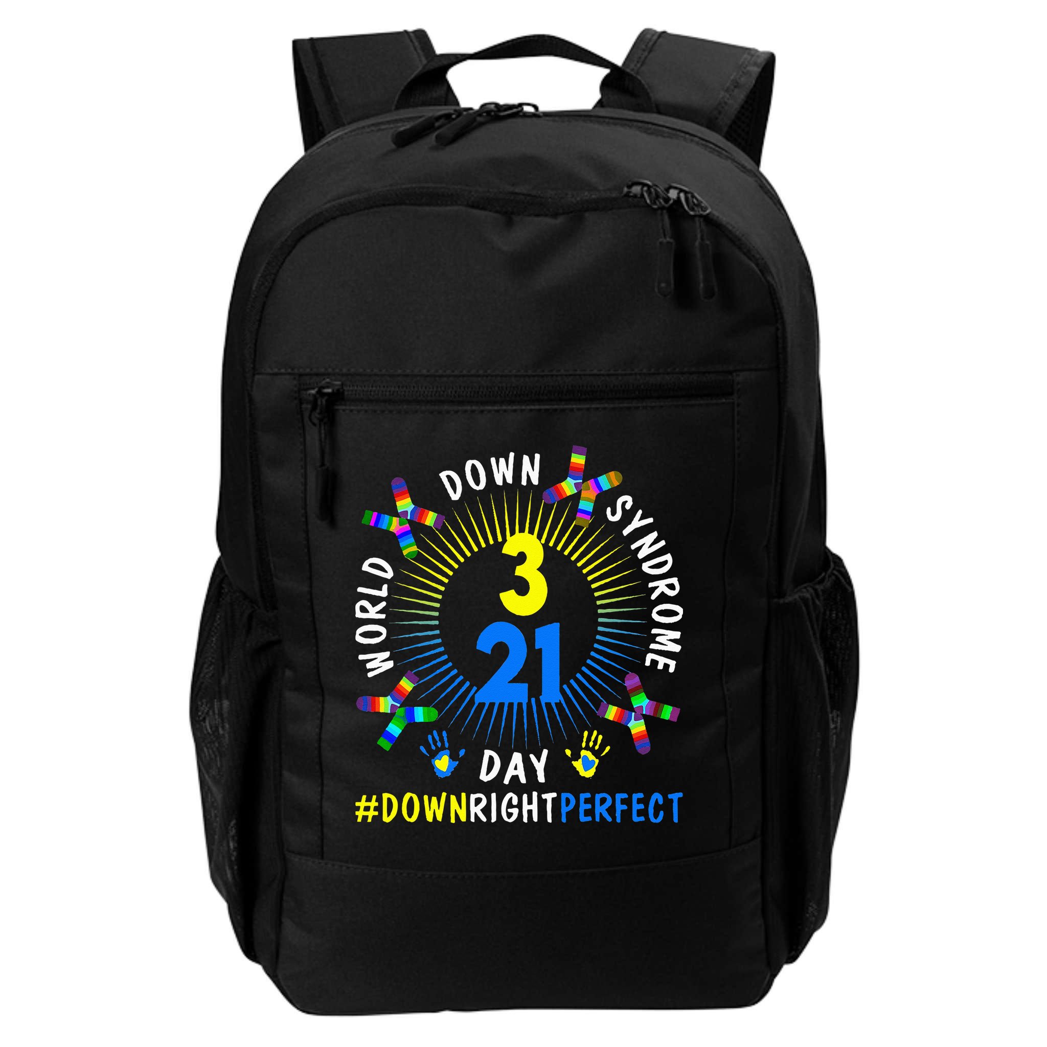 Down Right Perfect World Down Syndrome Awareness Day Socks Backpack