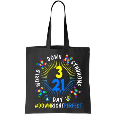 Down Right Perfect World Down Syndrome Awareness Day Socks Bag