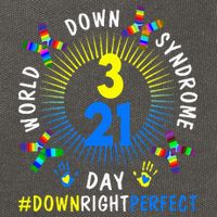 Down Right Perfect World Down Syndrome Awareness Day Socks Cotton Canvas Backpack