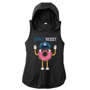 Donut Resist Police Officer Blue Line Donut Graphic Plus Size Shirt For Girl Boy Ladies PosiCharge Tri-Blend Wicking Draft Hoodie Tank