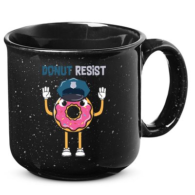 Donut Resist Police Officer Blue Line Donut Graphic Plus Size Shirt For Girl Boy 15oz Campfire Ceramic Mug