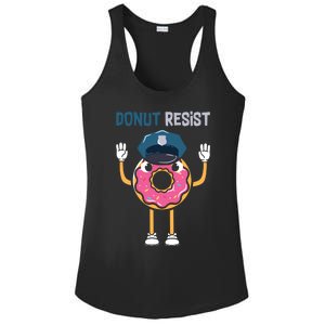 Donut Resist Police Officer Blue Line Donut Graphic Plus Size Shirt For Girl Boy Ladies PosiCharge Competitor Racerback Tank