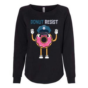 Donut Resist Police Officer Blue Line Donut Graphic Plus Size Shirt For Girl Boy Womens California Wash Sweatshirt