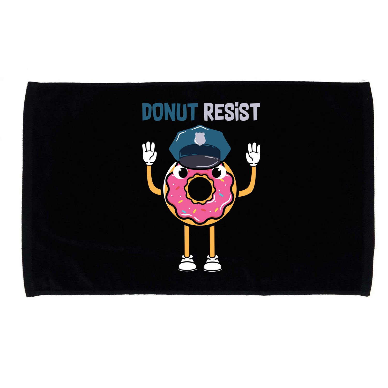 Donut Resist Police Officer Blue Line Donut Graphic Plus Size Shirt For Girl Boy Microfiber Hand Towel