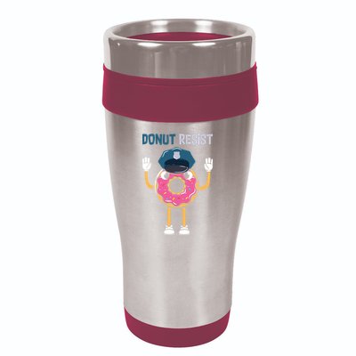 Donut Resist Police Officer Blue Line Donut Graphic Plus Size Shirt For Girl Boy 16oz Travel Tumbler