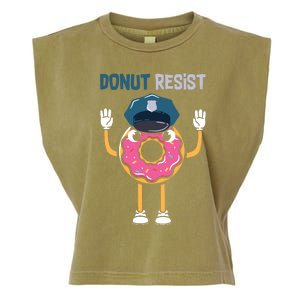 Donut Resist Police Officer Blue Line Donut Graphic Plus Size Shirt For Girl Boy Garment-Dyed Women's Muscle Tee