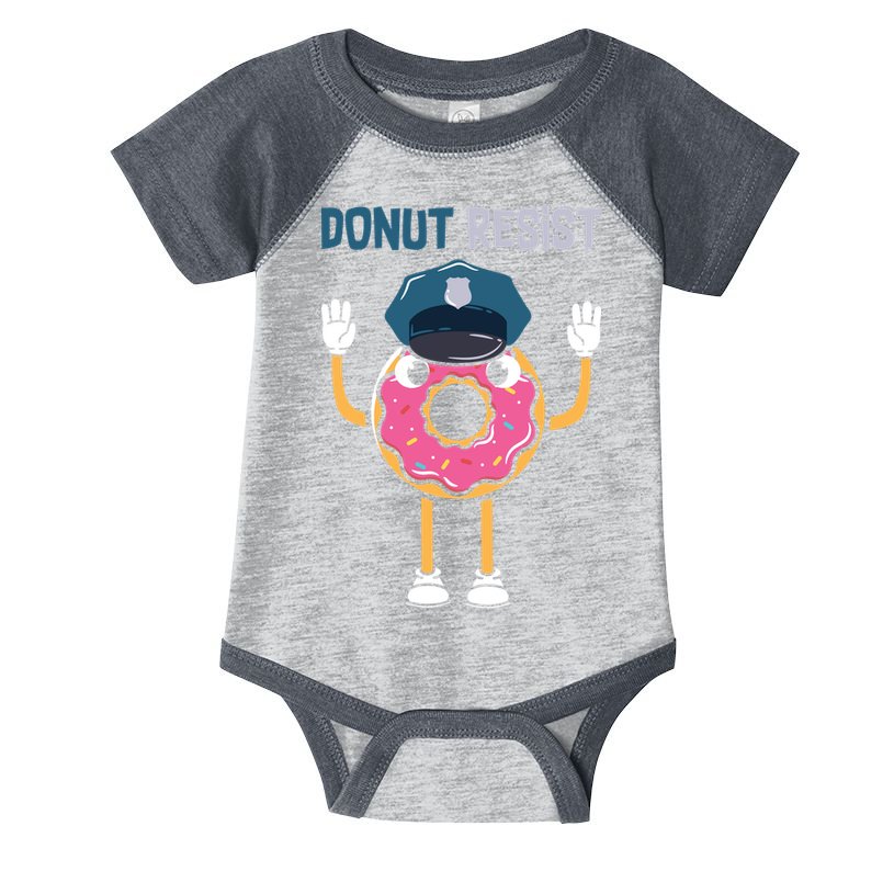 Donut Resist Police Officer Blue Line Donut Graphic Plus Size Shirt For Girl Boy Infant Baby Jersey Bodysuit