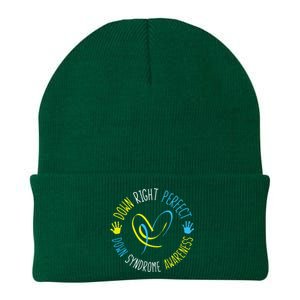 Down Right Perfect Down Syndrome Awareness Knit Cap Winter Beanie