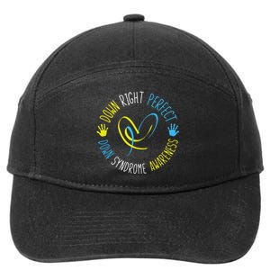 Down Right Perfect Down Syndrome Awareness 7-Panel Snapback Hat