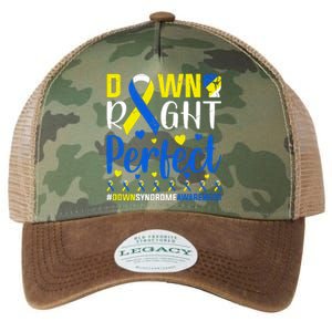 Down Right Perfect Down Syndrome Awareness Day Gift Legacy Tie Dye Trucker Hat