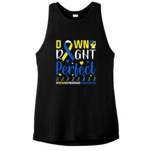 Down Right Perfect Down Syndrome Awareness Day Gift Ladies PosiCharge Tri-Blend Wicking Tank