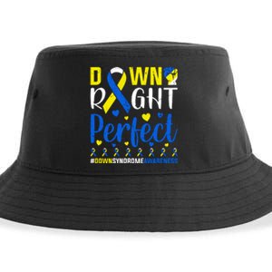 Down Right Perfect Down Syndrome Awareness Day Gift Sustainable Bucket Hat