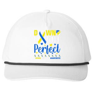 Down Right Perfect Down Syndrome Awareness Day Gift Snapback Five-Panel Rope Hat