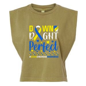 Down Right Perfect Down Syndrome Awareness Day Gift Garment-Dyed Women's Muscle Tee