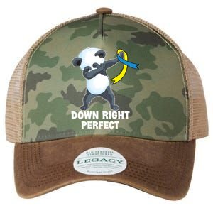 Down Right Perfect Dabbing Panda Down Syndrome Awareness Gift Legacy Tie Dye Trucker Hat