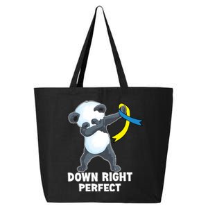 Down Right Perfect Dabbing Panda Down Syndrome Awareness Gift 25L Jumbo Tote