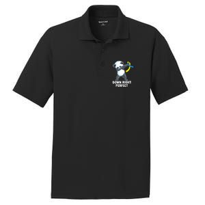 Down Right Perfect Dabbing Panda Down Syndrome Awareness Gift PosiCharge RacerMesh Polo