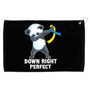 Down Right Perfect Dabbing Panda Down Syndrome Awareness Gift Grommeted Golf Towel