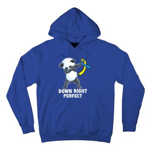 Down Right Perfect Dabbing Panda Down Syndrome Awareness Gift Hoodie