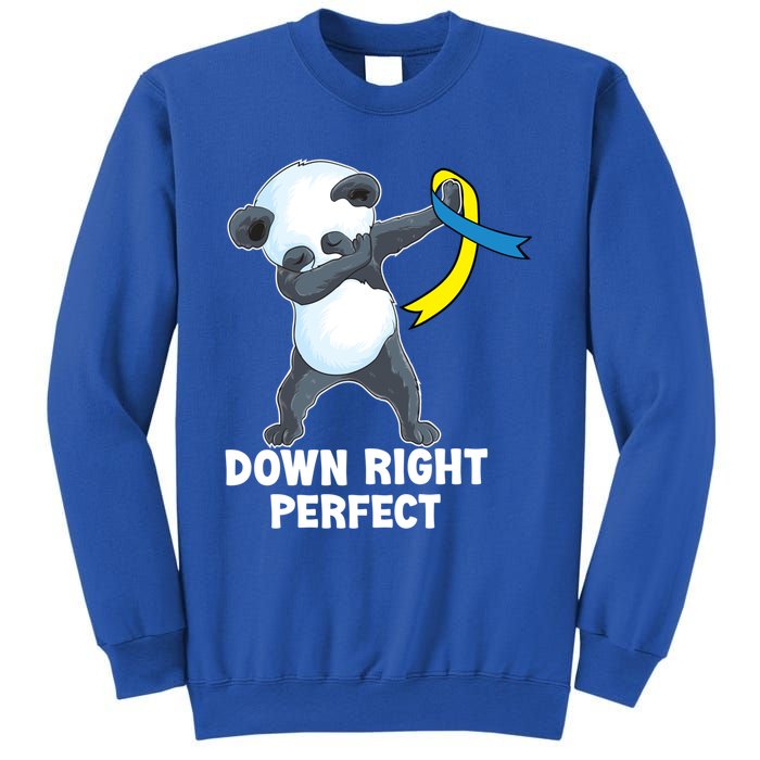 Down Right Perfect Dabbing Panda Down Syndrome Awareness Gift Sweatshirt