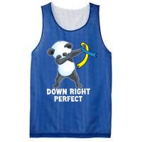 Down Right Perfect Dabbing Panda Down Syndrome Awareness Gift Mesh Reversible Basketball Jersey Tank