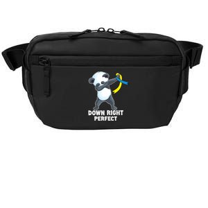 Down Right Perfect Dabbing Panda Down Syndrome Awareness Gift Crossbody Pack