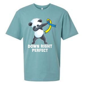 Down Right Perfect Dabbing Panda Down Syndrome Awareness Gift Sueded Cloud Jersey T-Shirt